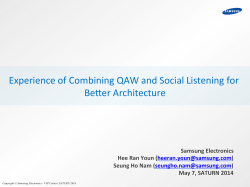 Experience of Combining QAW and Social