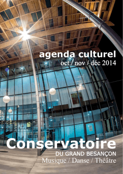 agenda culturel Conservatoire