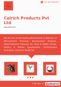 Download Brochure - Celrich Products Pvt Ltd