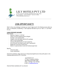 LILY HOTELS PVT LTD
