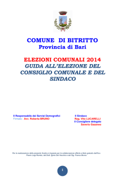 GUIDA ELETTORALE - Comune di Bitritto