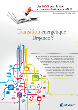 Transition énergétique : Urgence