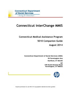Companion Guide - Connecticut Medical Assistance Program