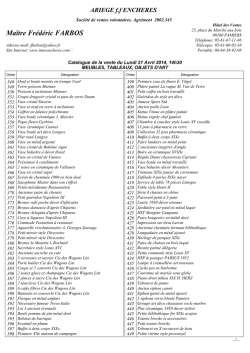 items list - Interencheres
