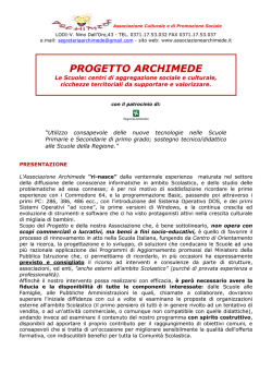Scarica il Progetto Archimede 2014