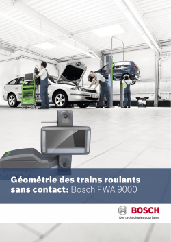 Géométrie des trains roulants sans contact: Bosch FWA 9000