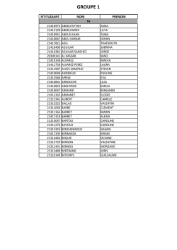 Groupe 1