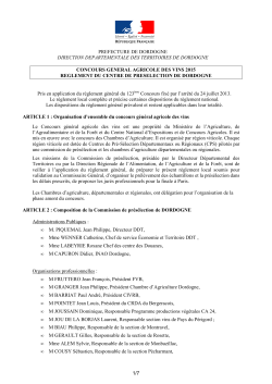 règlement régional 2015 1°Ver - Identification au site du CGA