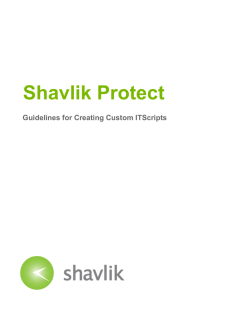 Guidelines for Creating Custom ITScripts
