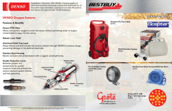 September 2014 DENSO Oxygen Sensors