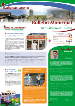 Bulletin municipal - Juin 2014 (link is external)