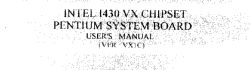 Intel I430Vx Chipset Pentium Motherboard