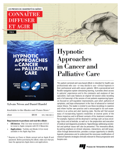 Hypnotic Approaches in Cancer and Palliative Care