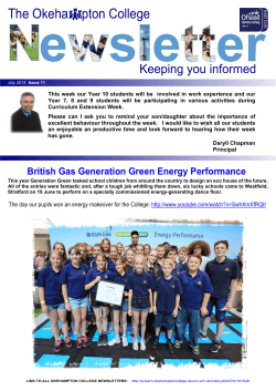 Newsletter No 11 July 2014