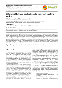 Differential flatness applications to industrial machine control