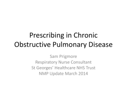 Prescribing for Patients with COPD