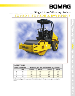 Bomag BW145 PDH Pad Foot Ride-on specs