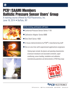 PCB®/SAAMI Members Ballistic Pressure