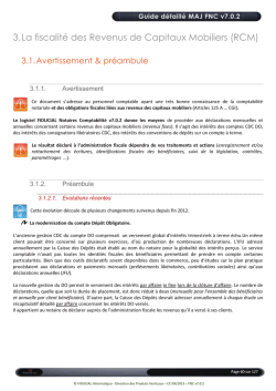 3.La fiscalité des Revenus de Capitaux Mobiliers (RCM)
