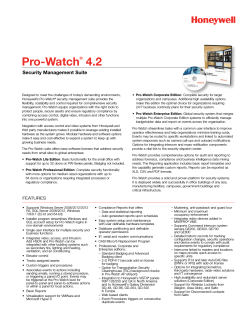 Pro-Watch 4.2 Security Management Suite