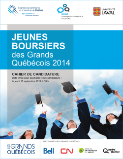 Cahier de candidature en format PDF