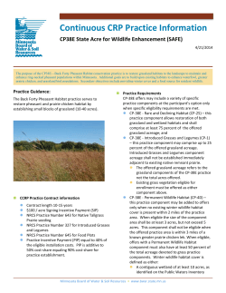 State Acre for Wildlife Enhancement (SAFE)