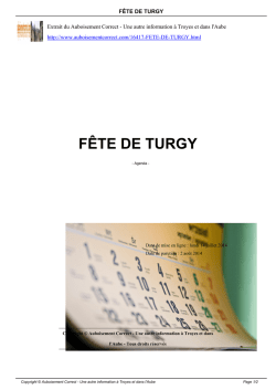 F&Ecirc;TE DE TURGY - Auboisement Correct