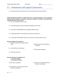 Chapter 3 Worksheet Packet