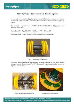 Download a copy of our Multi Diameter Pig data sheet