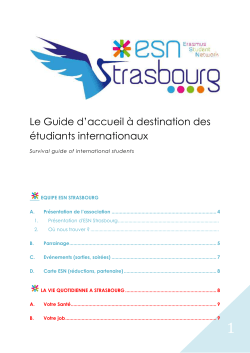 Guide accueil ESN 2014 - ESN Strasbourg
