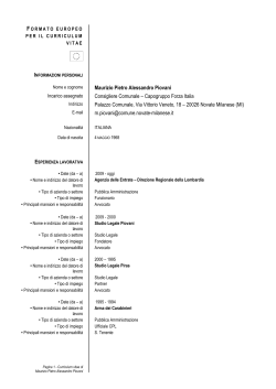Curriculum vitae - Comune di Novate Milanese
