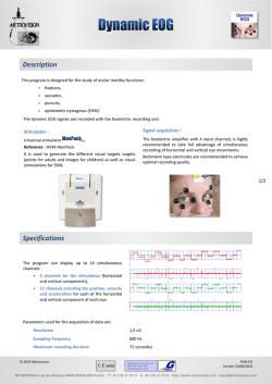 Dynamic EOG by Metrovision