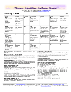 January 11, 2015 CLIPs