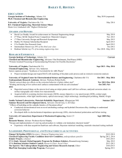 Resume - Institute of Paper Science and Technology