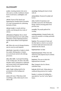 Altar Guild Glossary