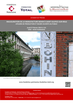 Dossier de presse - Fondation du Patrimoine