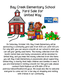Yard Sale.psf - Bay Creek Elementary School