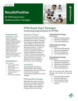 HP PPM Rapid Start Implementations