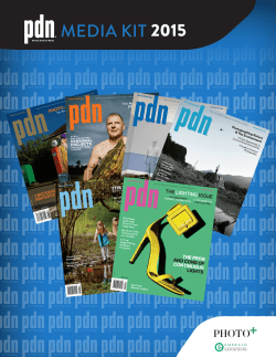 MEDIA KIT 2015 - PDN 2013 Media Kit