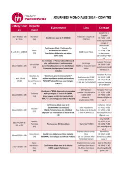 JMP 2014 - Comit&eacute;s - France Parkinson