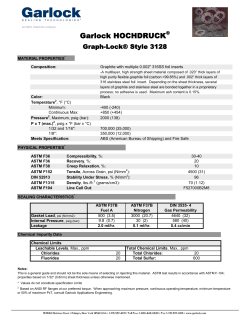 Garlock Graph Lock 3128 Hochdruck Data Sheet