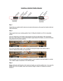 Installing a Quiklok Paddle Adjuster