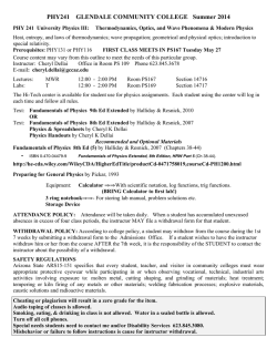 PHY 241 - Glendale Community College