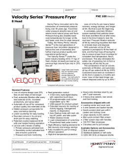 PXE-100 Velocity Series Pressure Fryer