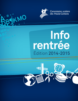 Info rentrée - Commission scolaire des Hauts