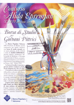Concorso Alida Epremian – Borsa di studio per giovani pittrici