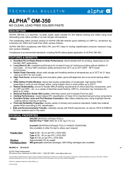 ALPHA® OM-350 Technical Bulletin