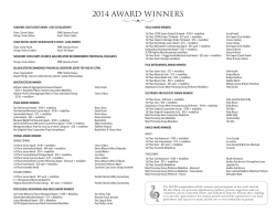 2014 award winners - Sunshine Coast Festival of the Performing Arts
