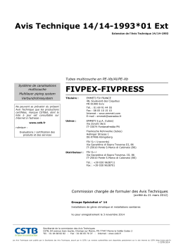 Avis Technique 14/14-1993*01 Ext FIVPEX-FIVPRESS
