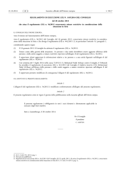 (UE) N. 1105/•2014 DEL CONSIGLIO